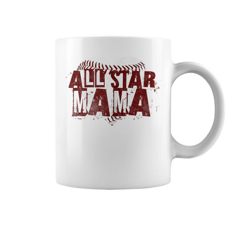 Baseball All Star Mom Softball All Star Mama Gift For Mom  Coffee Mug