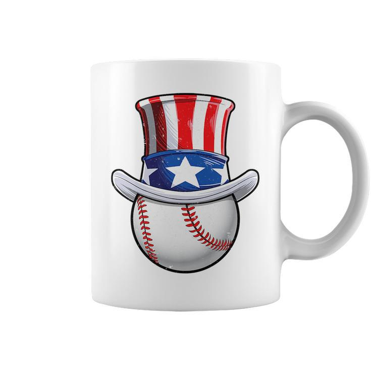 Baseball Uncle Sam T  4Th Of July Boys American Flag Coffee Mug