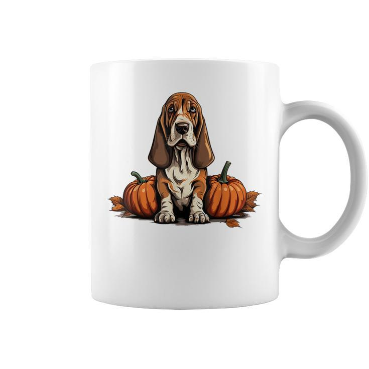 Basset Hound Dog Pumpkin Lazy Halloween Party Costume Coffee Mug