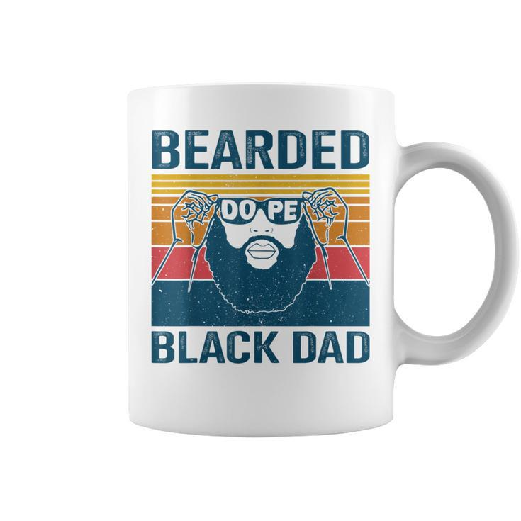 Bearded Dope Dad Vintage African American Fathers Day  Coffee Mug