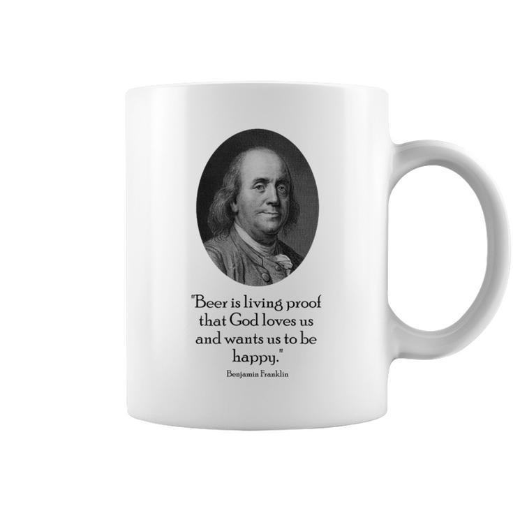 Ben Franklin And Beer Quote Coffee Mug