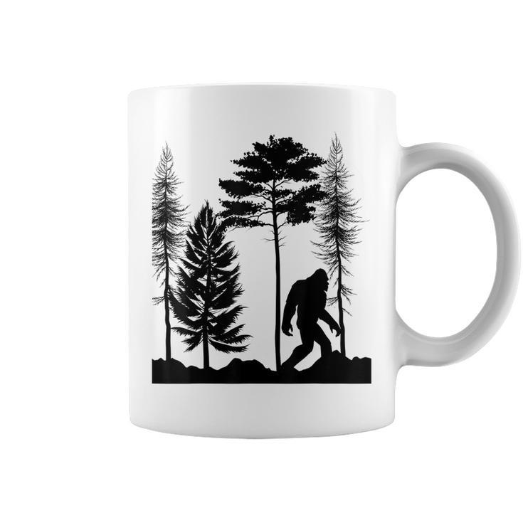 Bigfoot  Bigfoot Hiding In Forest At Night Sasquatch  Coffee Mug