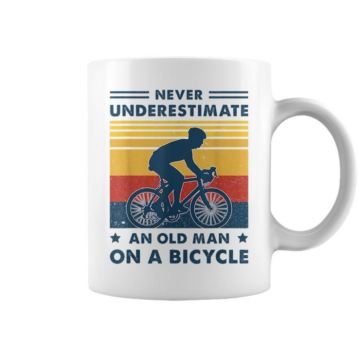 Bike Vintage Never Underestimate An Old Man On A Bicycle Coffee Mug