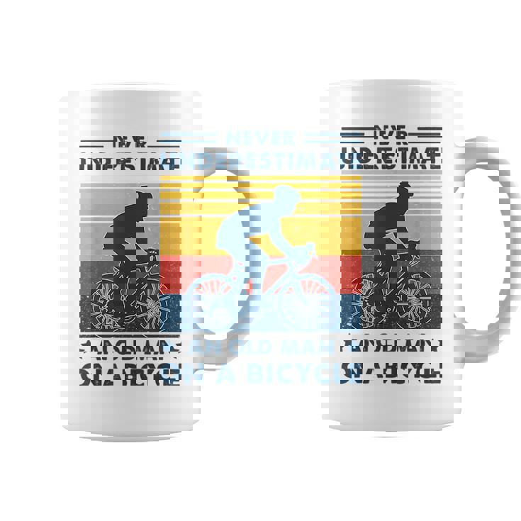 Bike Vintage Never Underestimate An Old Man On A Bicycle Coffee Mug