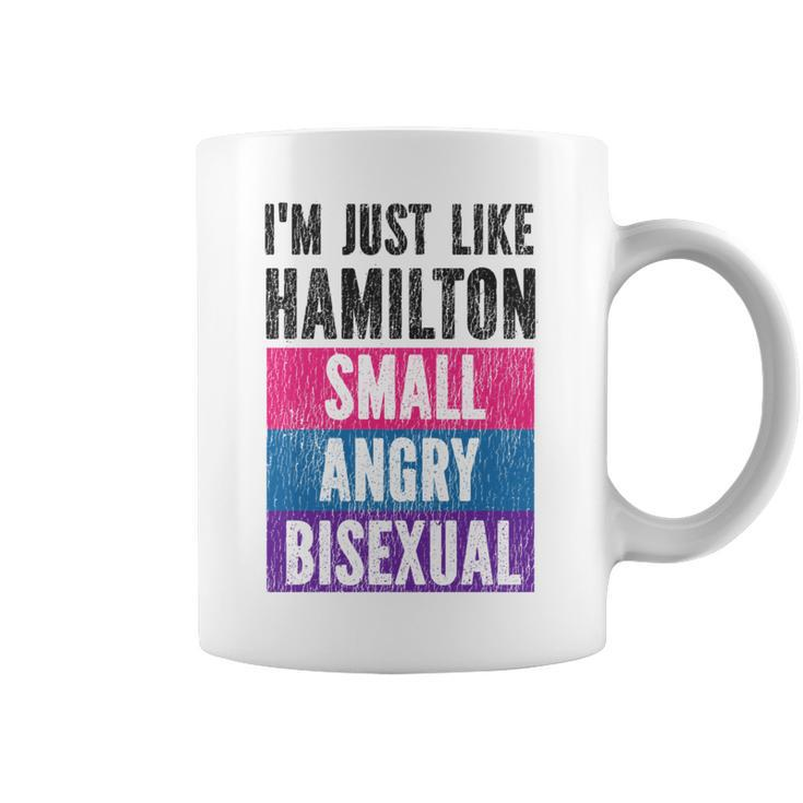 Bisexual Bi Pride Flag Im Just Like Hamilton Small Angry &   Coffee Mug