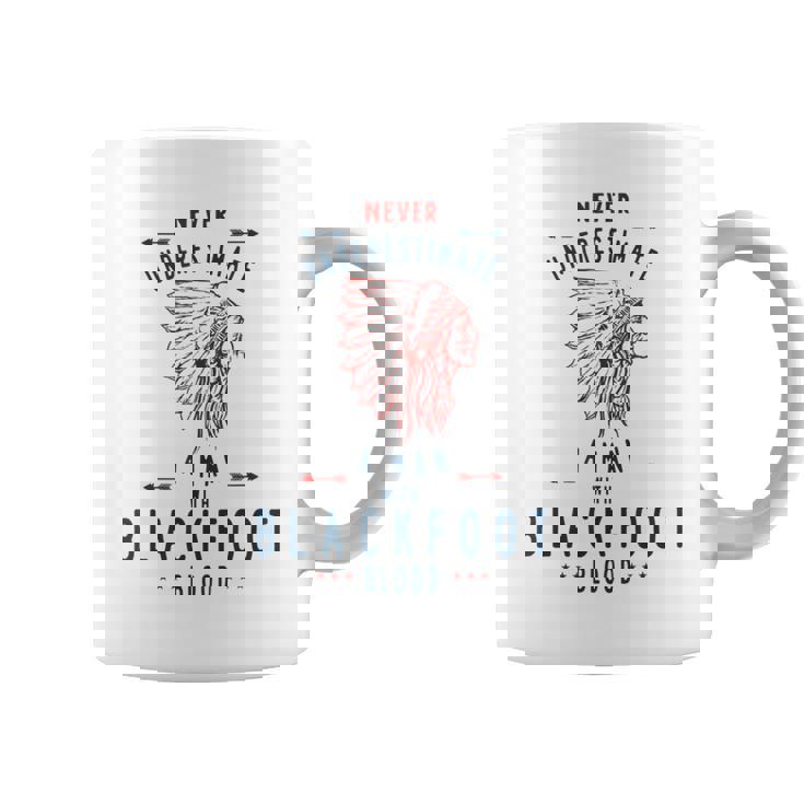 Blackfoot Native American Indian Man Never Underestimate Native American Funny Gifts Coffee Mug