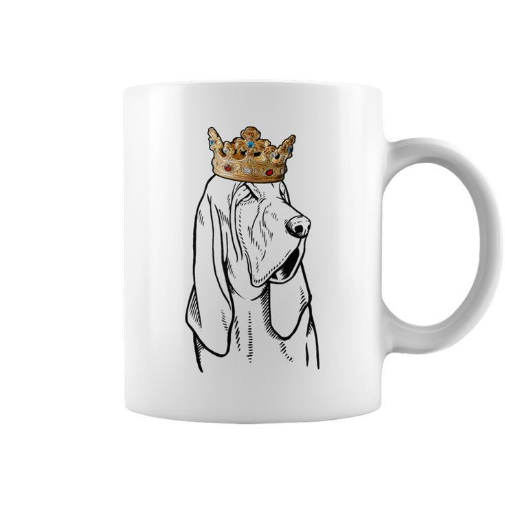 Bloodhound Dog Wearing Crown Coffee Mug