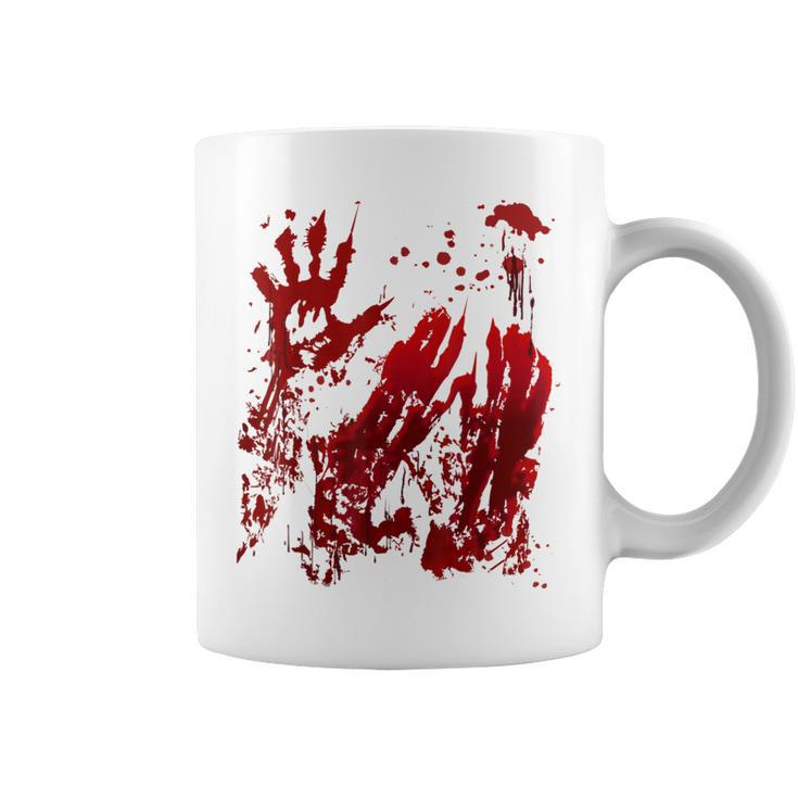 Bloody Handprint Red Blood Hands Splatters Zombie Outbreak