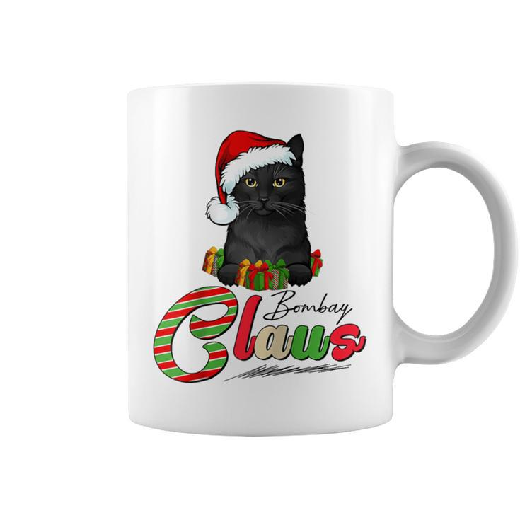 Bombay Claus Cat Lovers Santa Hat Ugly Christmas Sweater Coffee Mug