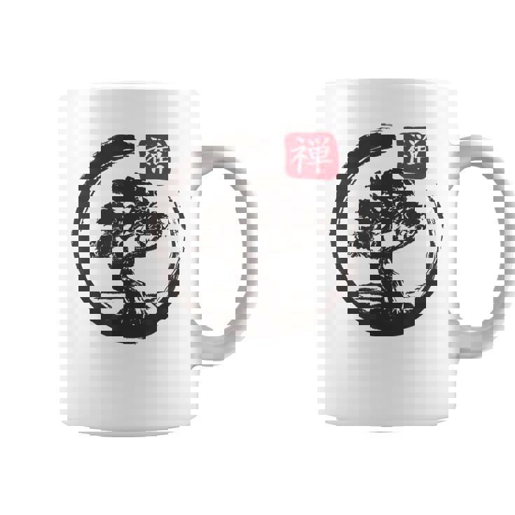 Bonsai Tree In Japanese Zen Buddhist Spiritual Nature Coffee Mug Bonsai Tree In Japanese Zen Buddhist Spiritual Nature Coffee Mug