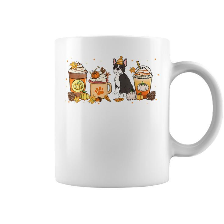 Boston Terrier Coffee Pumpkin Spice Dog Fall Thanksgiving For Coffee Lovers  Coffee Mug