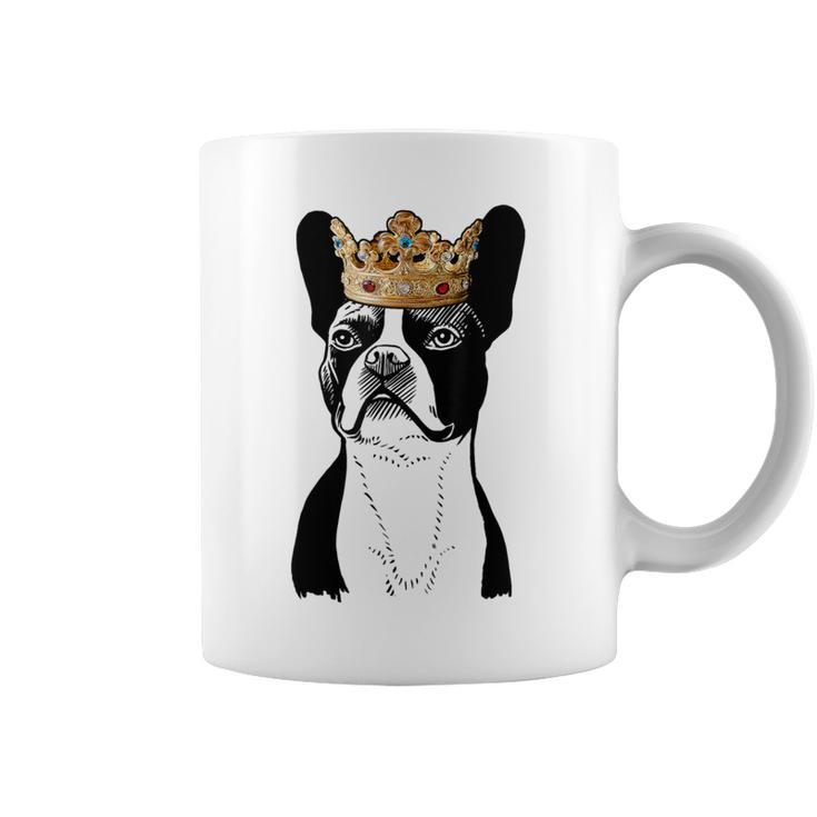 Boston Terrier Dog Wearing Crown Coffee Mug