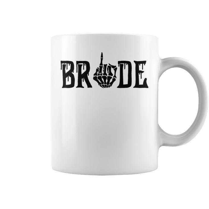 Bride Groom Skeleton Hand Halloween Wedding Bachelorette Coffee Mug