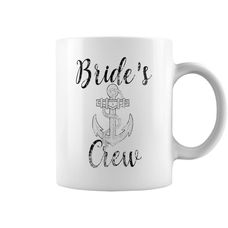 Brides Crew Bridesmaid  Nautical Anchor Bachelorette B Coffee Mug