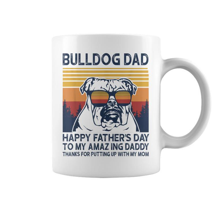 Bulldog Dad Happy Fathers Day To My Amazing Daddy Grandpa  Coffee Mug