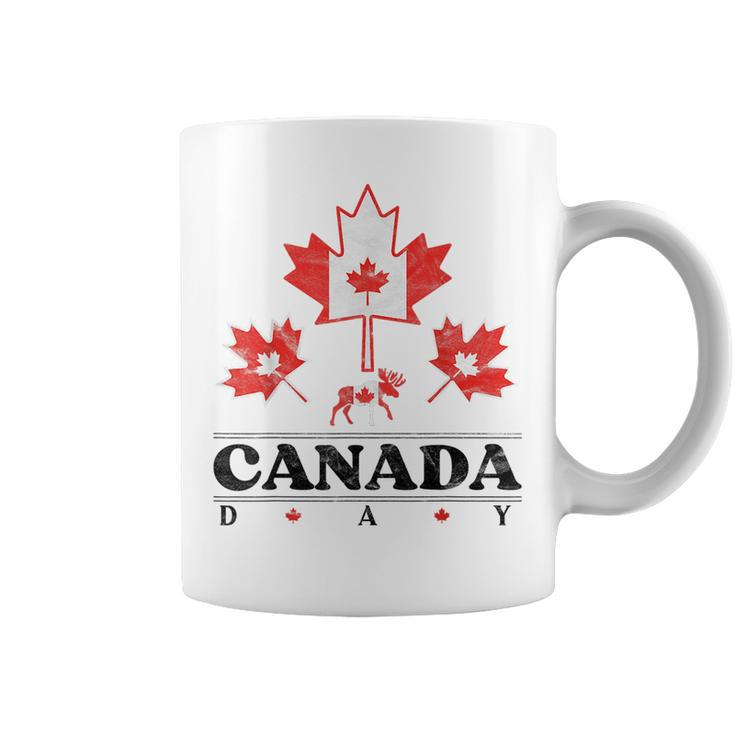 Canada Day Flag Vintage Canadian Maple Leaf Heritage Toddler Canada Funny Gifts Coffee Mug