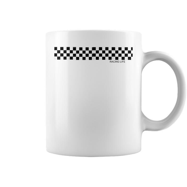 Car Racing Dirt Track Racing Checkered Race Flag Racing Funny Gifts Coffee Mug