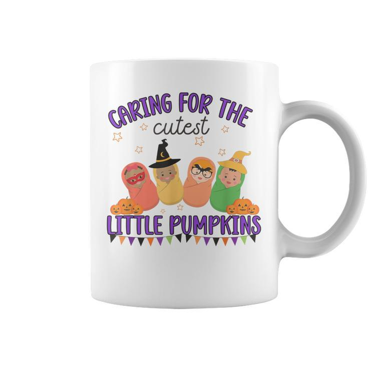 Caring For The Cutest Little Pumpkins Mother Baby Halloween Coffee Mug