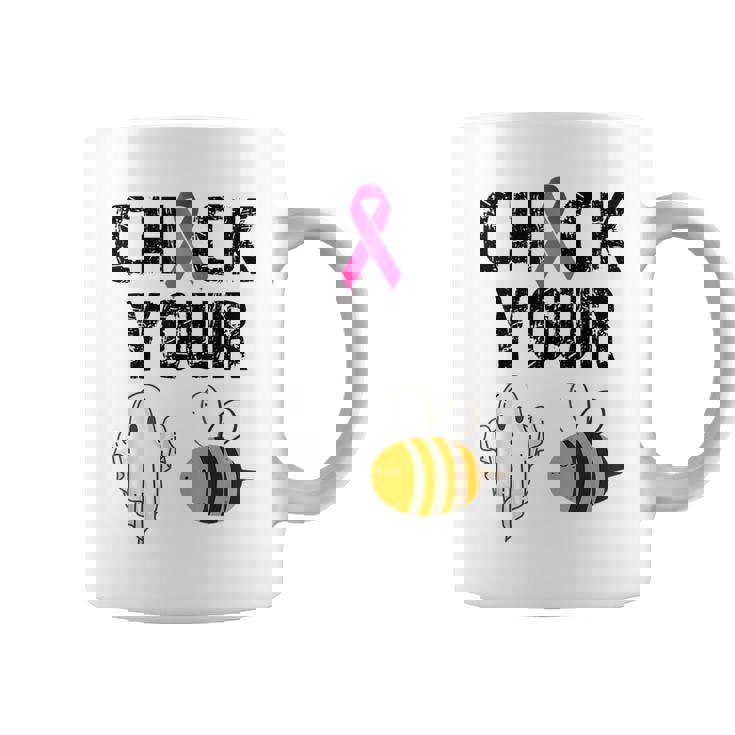 Check Your Boo Bees Breast Cancer Halloween Coffee Mug