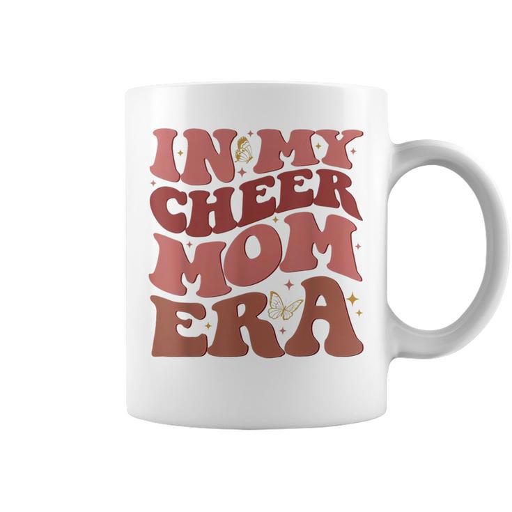 In My Cheer Mom Era Retro Groovy Vintage Cheerleading Mother Coffee Mug