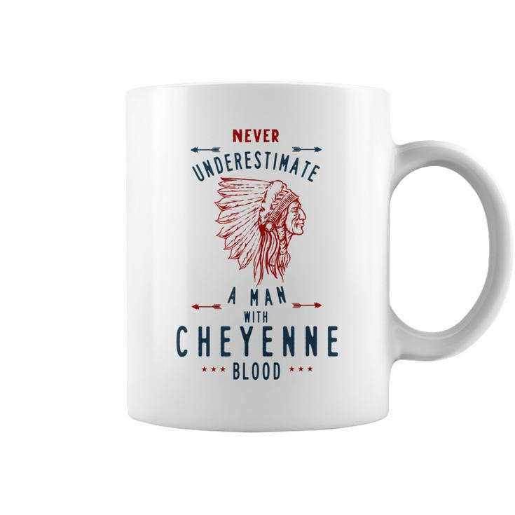 Cheyenne Native American Indian Man Never Underestimate Native American Funny Gifts Coffee Mug
