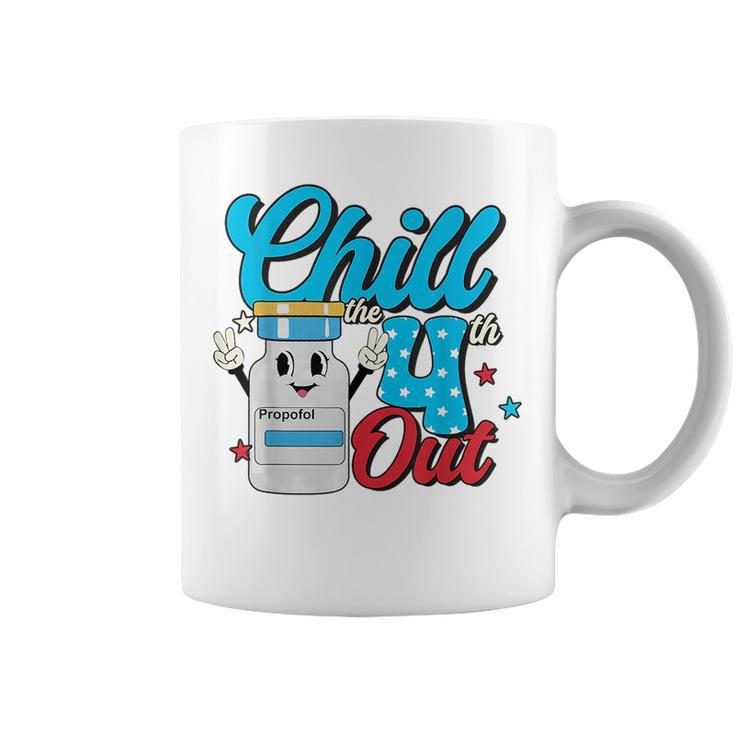 Chill The Fourth Out Retro 4Th Of July Nurse Squad Coffee Mug
