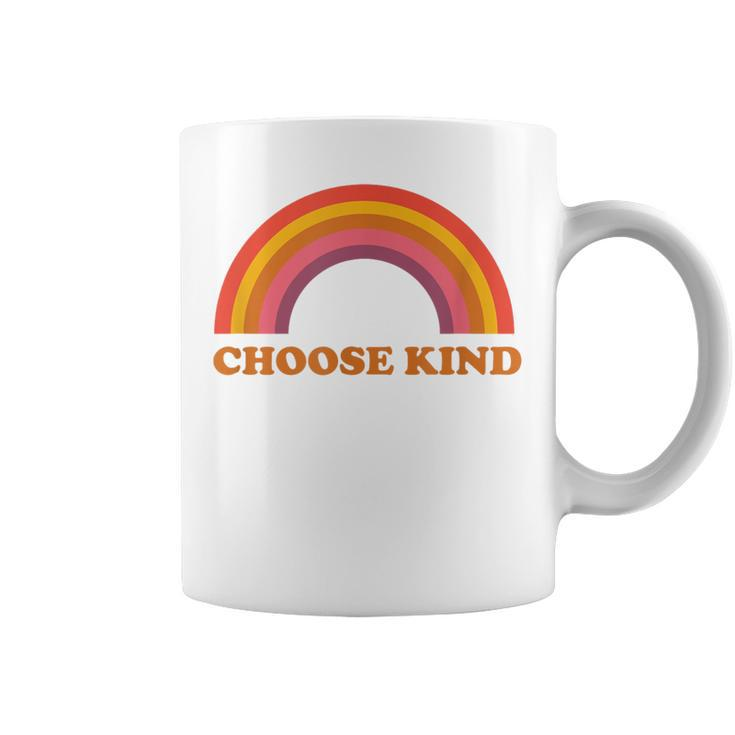 Choose Kind Retro Rainbow Choose Kind Coffee Mug