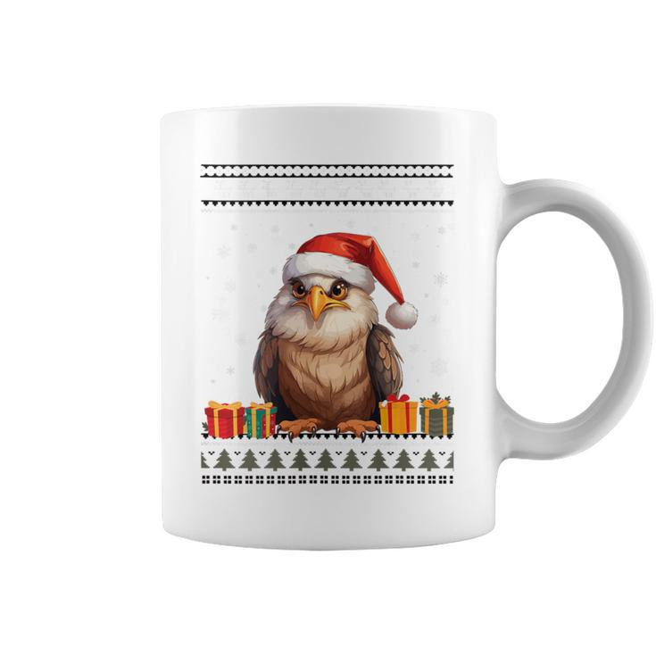 Christmas Eagle Santa Hat Ugly Christmas Sweater Coffee Mug