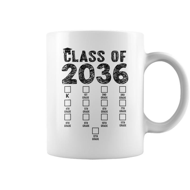 Class Of 2036 Grow With Me With Space For Checkmarks Coffee Mug
