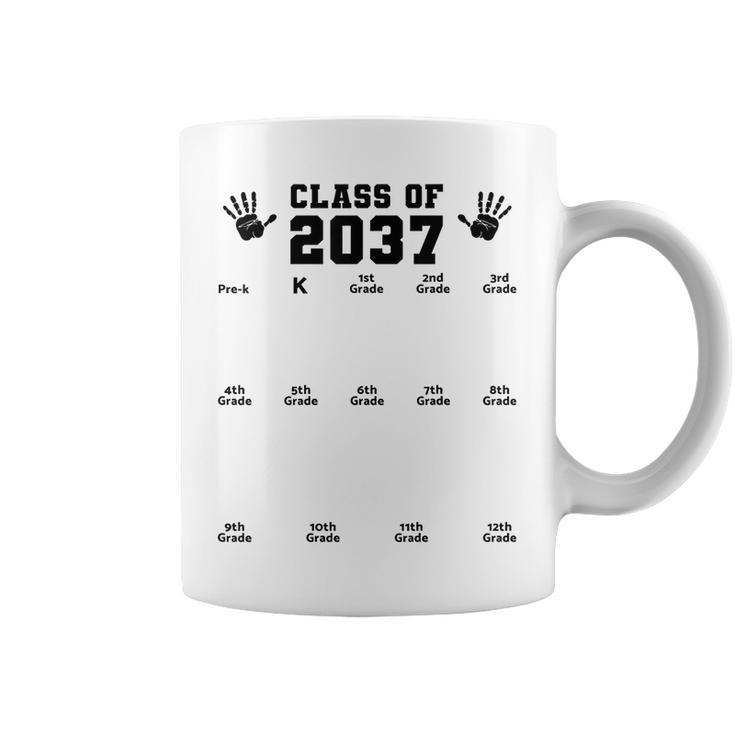 Class Of 2037 Handprint  Grow With Me Pre-K Graduation  Coffee Mug