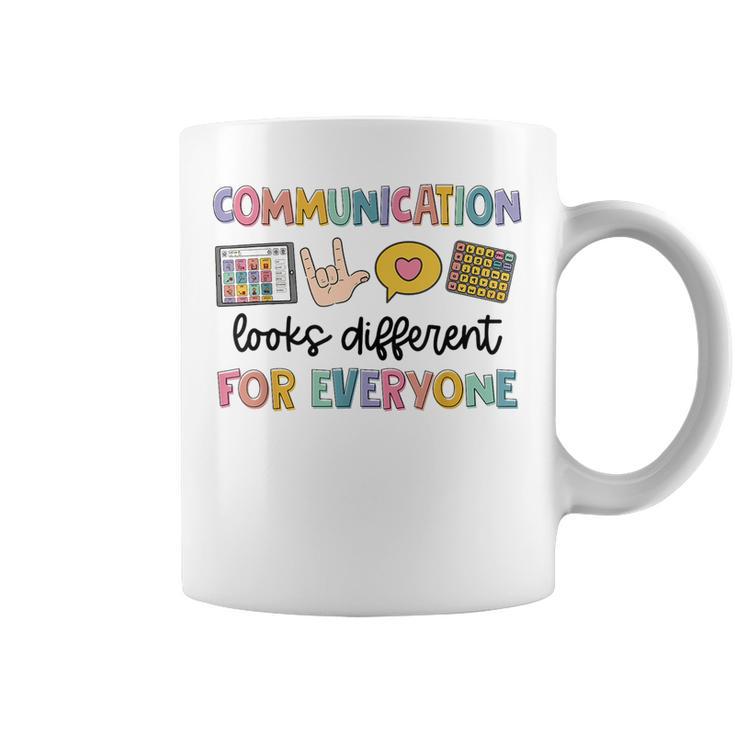 Communication Looks Different For Everyone Autism Awareness Coffee Mug