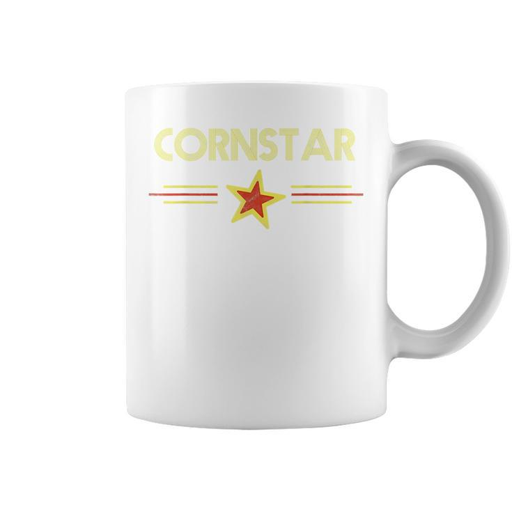 Corn Star Retro 80S Cornhole Team Funny Vintage Graphic 80S Vintage Designs Funny Gifts Coffee Mug