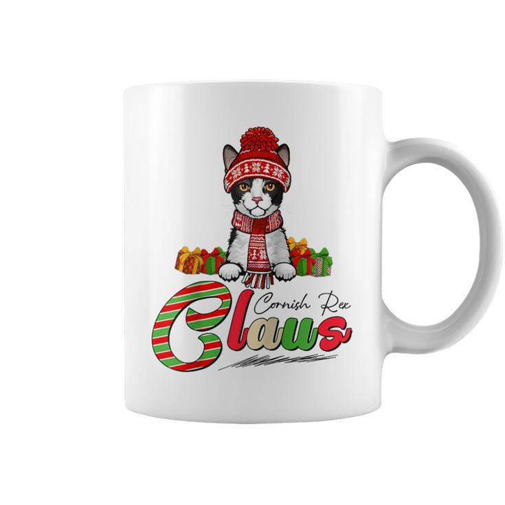 Cornish Rex Claus Cat Lover Santa Hat Ugly Christmas Sweater Coffee Mug