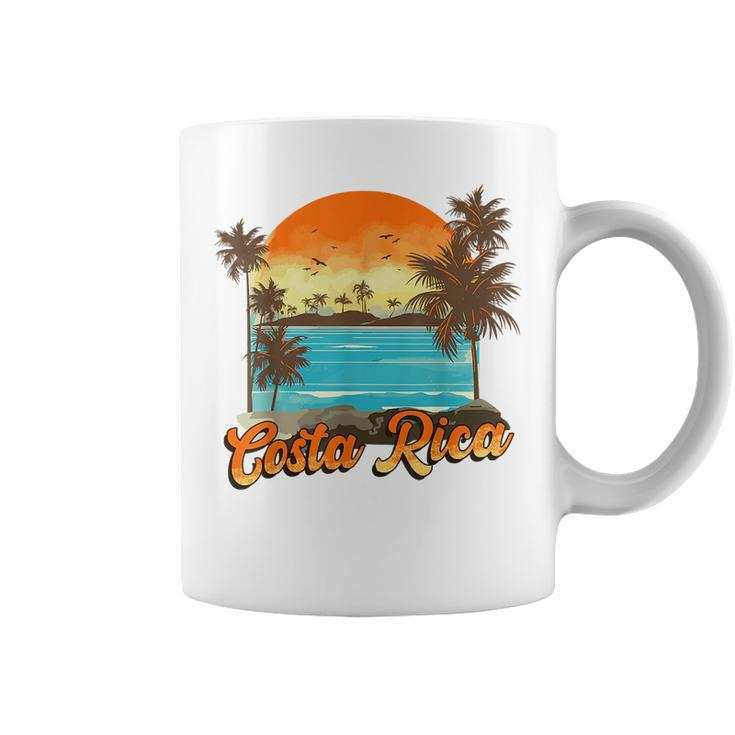 Costa Rica Beach Summer Vacation Palm Trees Sunset  Costa Rica Funny Gifts Coffee Mug