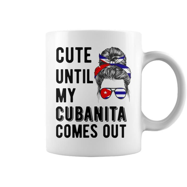 Cubanita Flag Cubana Cuba Mom Women Girl Cuban Funny Saying  Coffee Mug