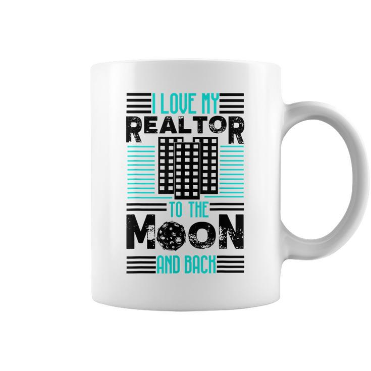 Cute Glam I Love My Realtor To The Moon And Back Gift Coffee Mug