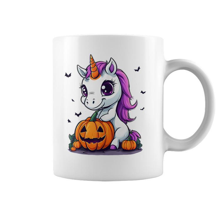 Cute Halloween Girls Witchy Unicorn Halloween Coffee Mug