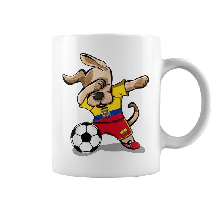 Dabbing Dog Ecuador Soccer Fans Jersey Ecuadorian Football Coffee Mug