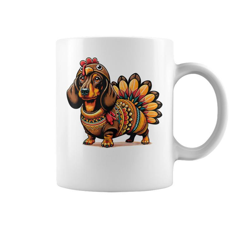 Dachshund Dog Weiner Turkey Costume Thanksgiving Girls Coffee Mug