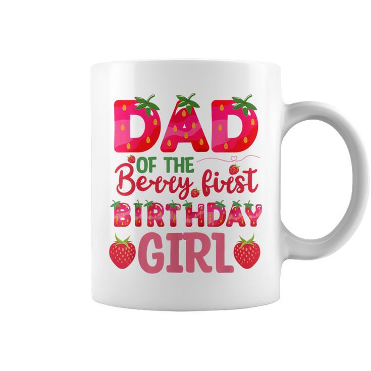 Dad Of The Berry First Birthday Strawberry Girl Matching Coffee Mug