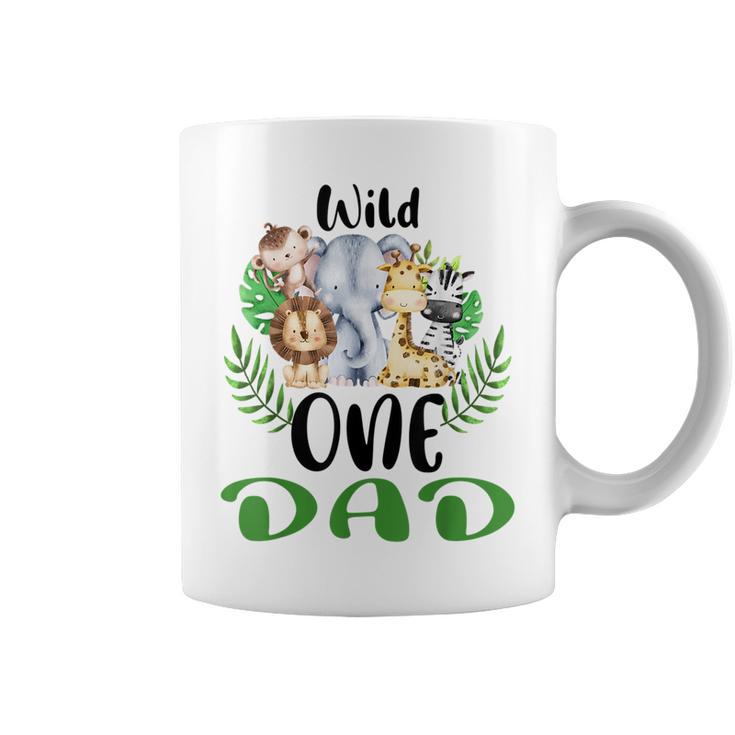 Dad Of The Wild One Zoo Birthday Safari Jungle Animal Coffee Mug