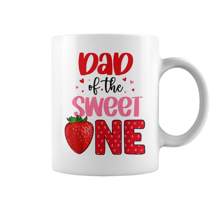 Dad Of The Sweet One Strawberry Birthday Family Party Coffee Mug