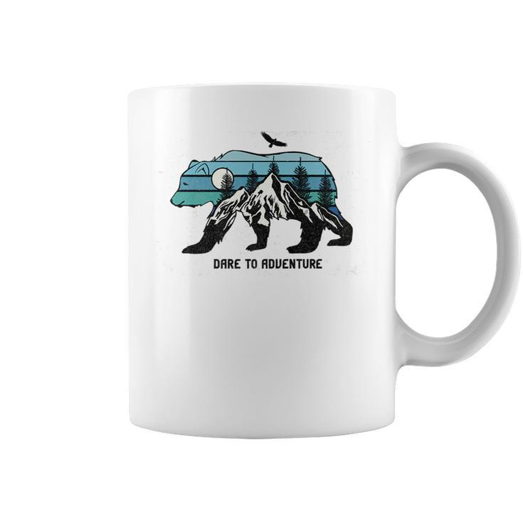 Dare To Adventure Walking Bear With A Mountain   Coffee Mug