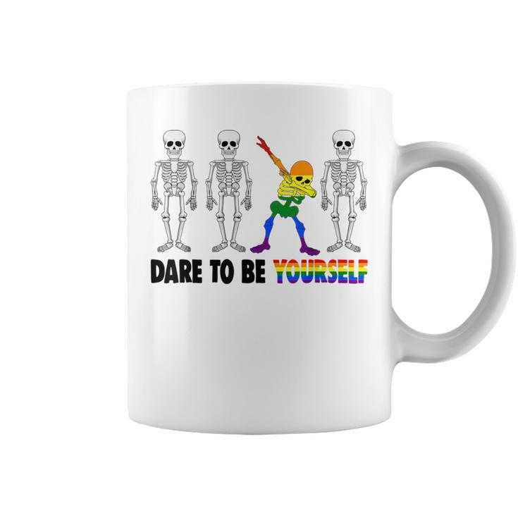 Dare To Be Yourself Tshit Women Vintage Gay Pride  Coffee Mug