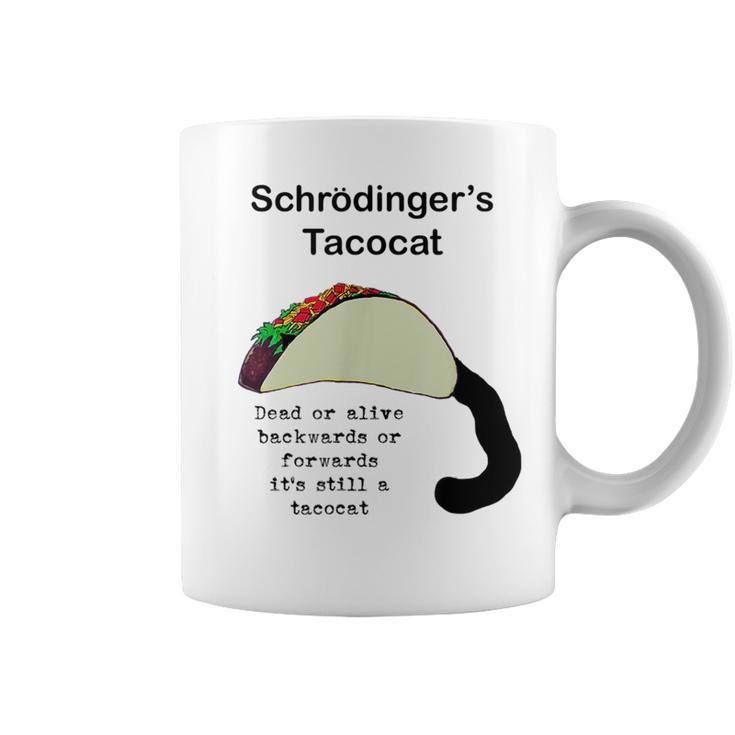 Dark Humor Tacocat  Funny Quirky Physics Joke Humor Funny Gifts Coffee Mug