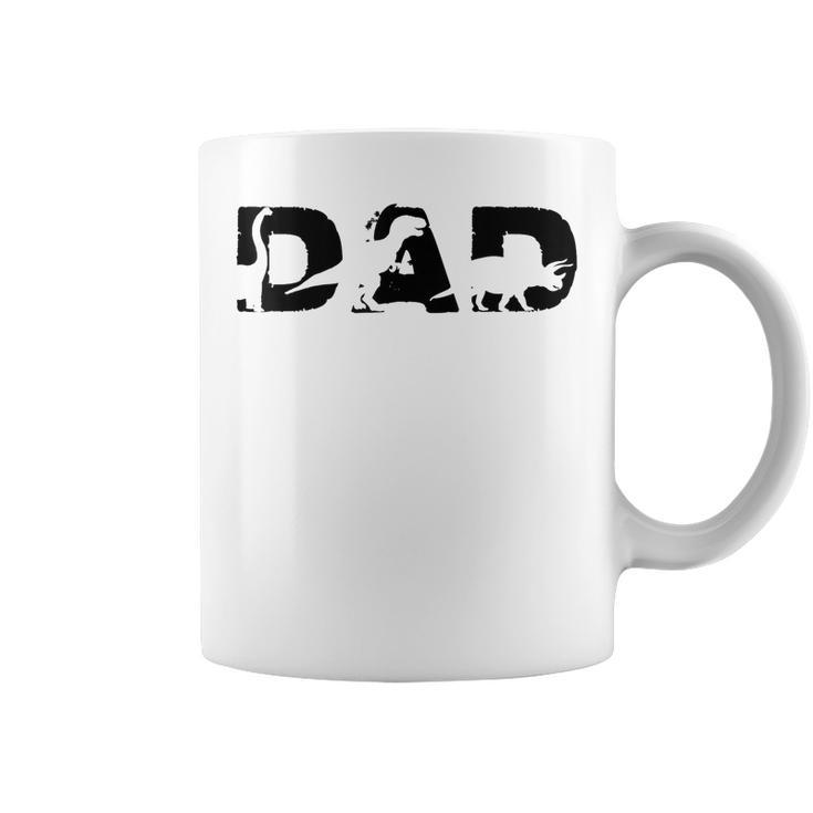 Dinosaur Dad Cute Three Rex Dino For Party In Fathers Day Coffee Mug