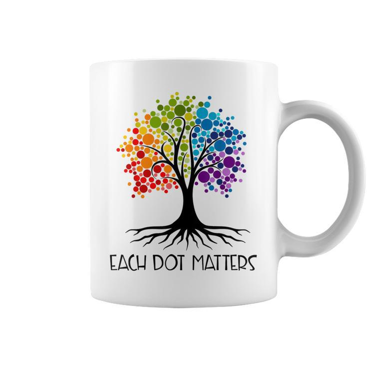 Each Dot Matters Colorful Tree Dot Day Polka Dot Coffee Mug