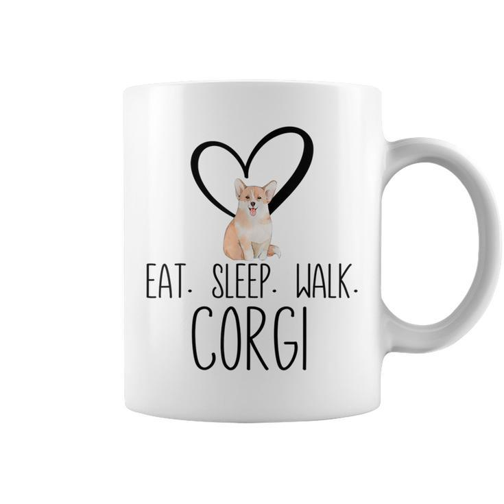 Eat Sleep Walk Corgi Dog  Coffee Mug