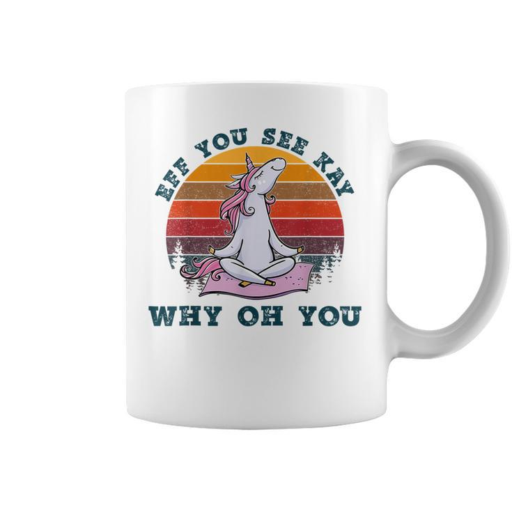 Eff You See Kay Why Oh You Unicorn Retro Vintage Coffee Mug
