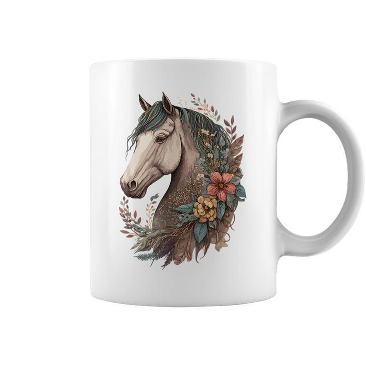 Equestrian Horse Girl Bohemian Portrait Horseback Riding Coffee Mug
